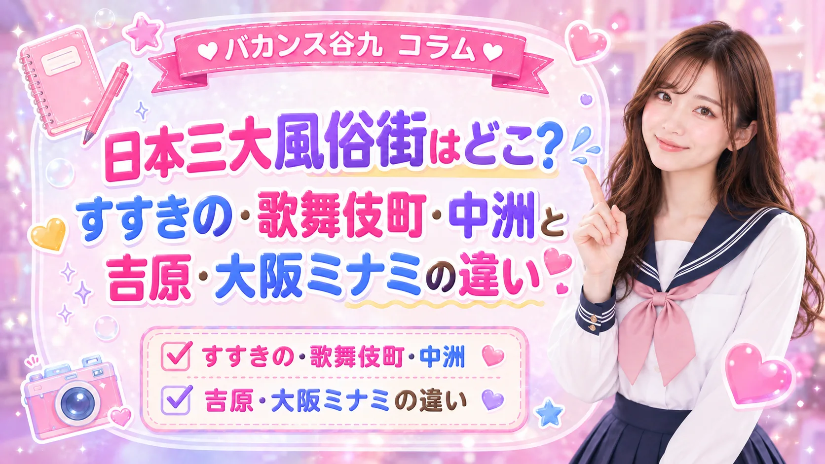 日本三大風俗街はどこ?すすきの・歌舞伎町・中洲と吉原・大阪ミナミの違い