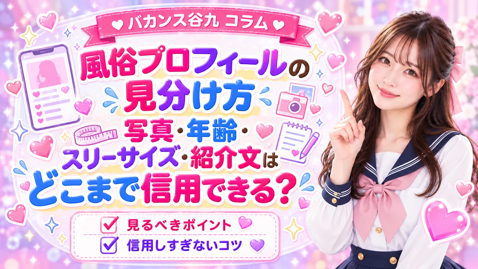 風俗プロフィールの見分け方｜写真・年齢・スリーサイズ・紹介文はどこまで信用できる？