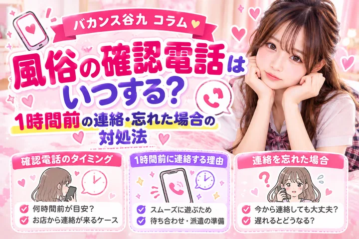 風俗の確認電話はいつする？1時間前の連絡・忘れた場合の対処法